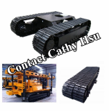 steel track undercarriage for crusher and rig